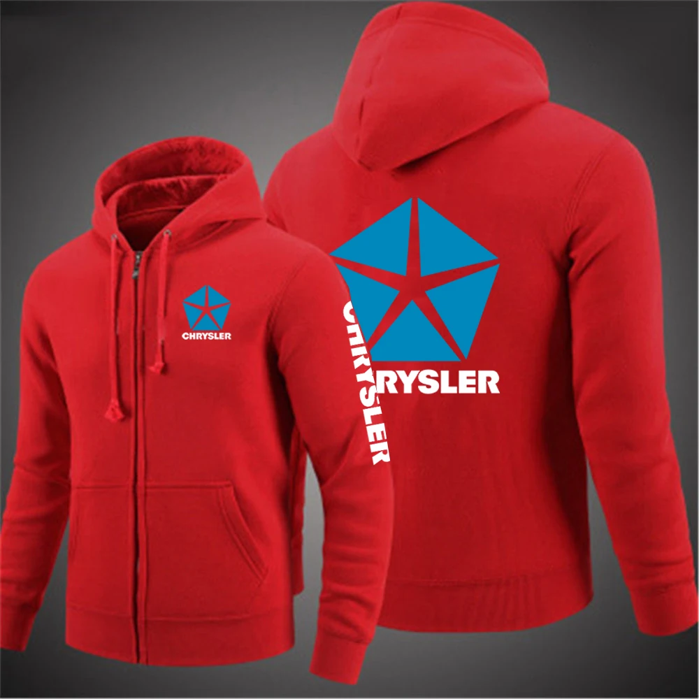 Chrysler 2023 Spring and Autumn New Style Men zipper Hoodies Jacket Printing popular Clothing High street Sweatshirt Coats