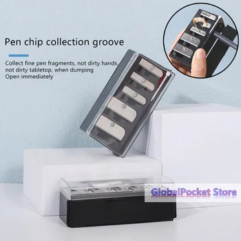 [TG823] Affilapenne multifunzione a 5 fori con coperchio per matite eyeliner e lipliner