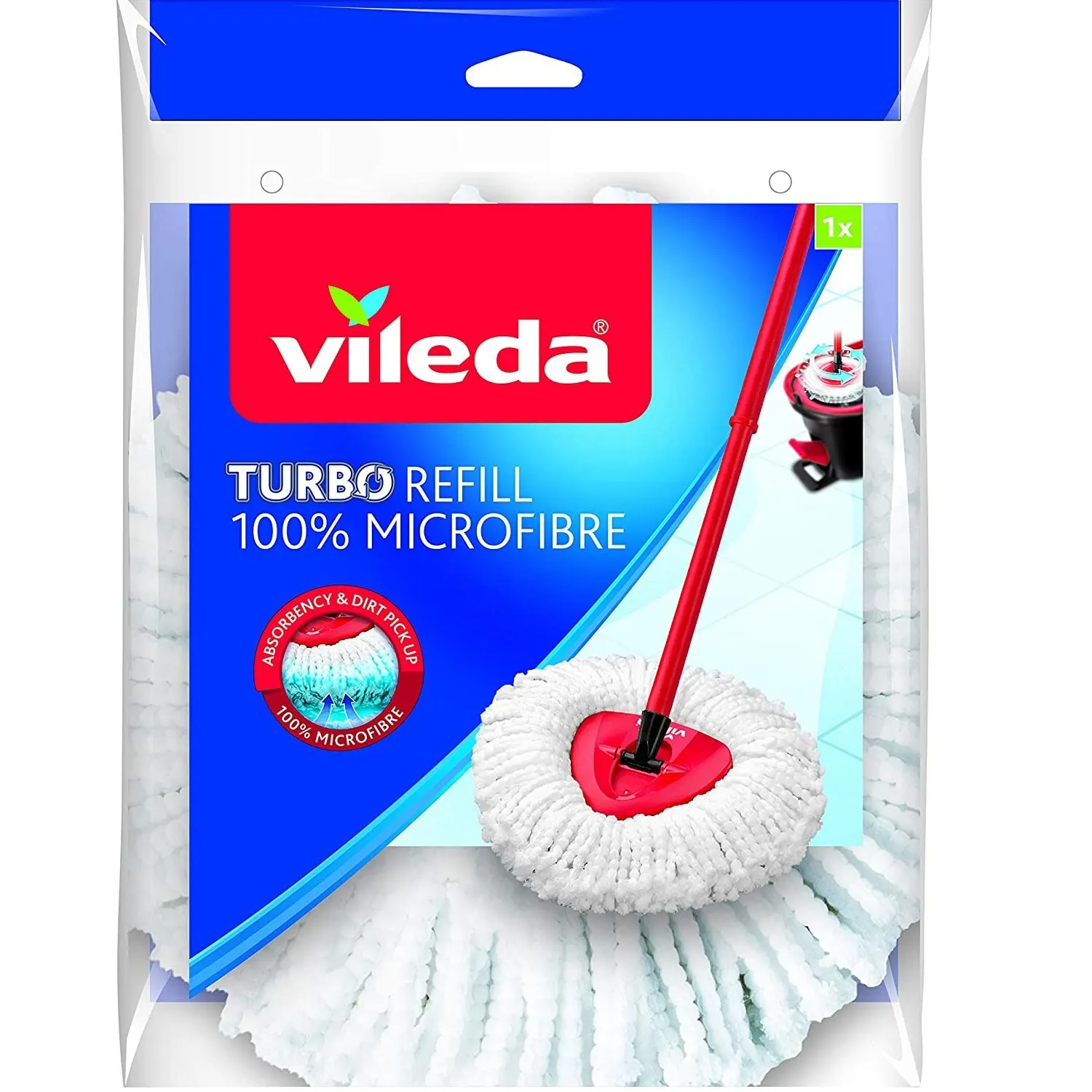 Vileda Turbo & Easy Spin Change Mop, Pulizia Del Pavimento Soggiorno Cucina Bagno
