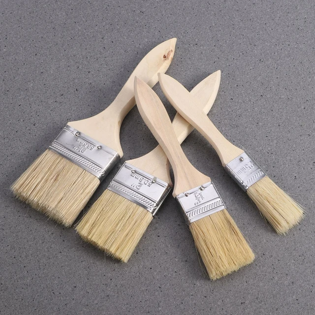 Ensemble d'outils de peinture pour mur et meubles, pinceau pour barbecue,  manche en bois, cheveux doux, 1 po, 2 po, 4 po, 5/6 po, 3 pièces -  AliExpress