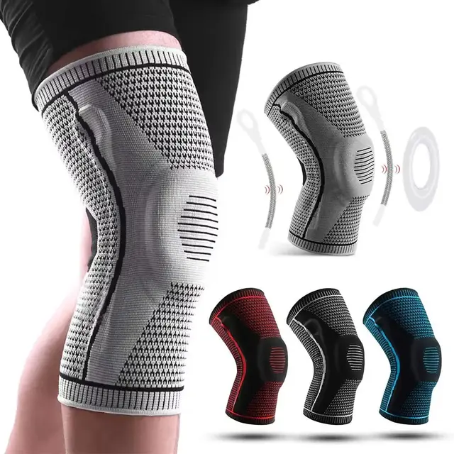 Basketball Sport Knee Pads Protector Unisex Silicone Compression Brace Support for Arthritis Non Slip Pain Relief Basketball Sport Knee Pads Protector Unisex Silicone Compression Brace Support for Arthritis Non Slip Pain Relief