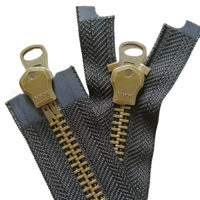 8# 70-120cm Metal Zipper Double Slider Open End Two Way Zip for