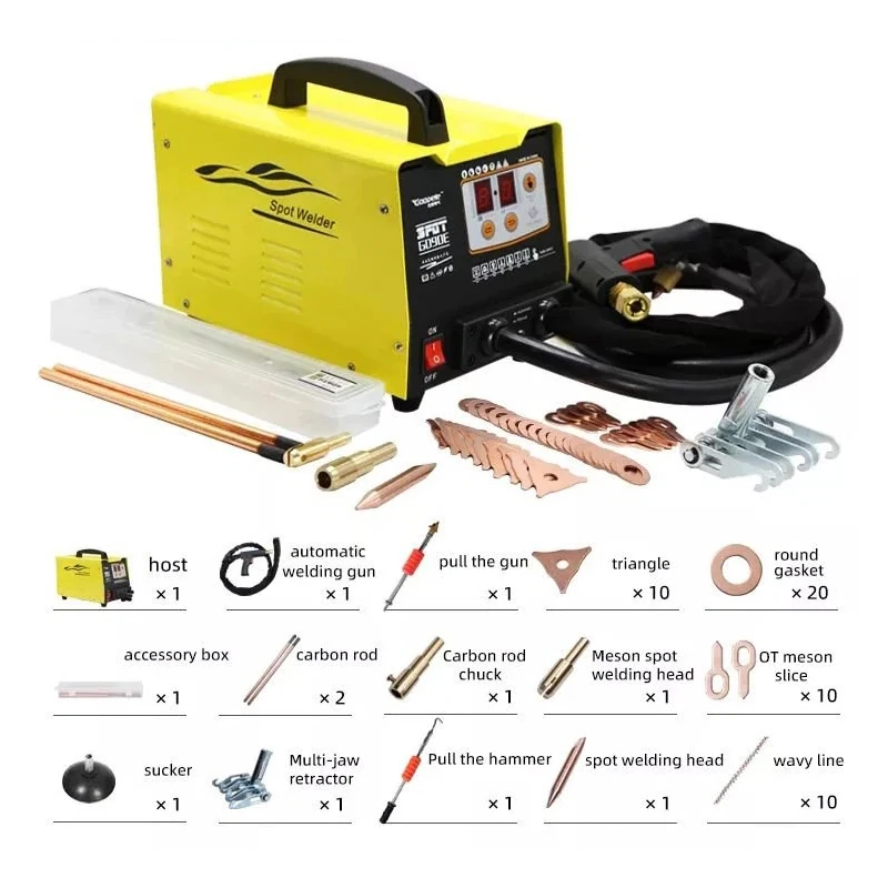 Car Body Stud Welder Dent Repair Kit with Spot Dent Puller, 7 Modes 3KW