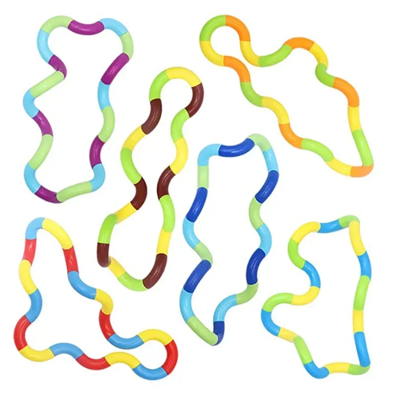 1Pcs Tangle Rope Twist Fidget Toy Rrainbow Circle Sensory Autism Therapy Jouet Anti Stress Enfant Juguete Antiestres Niños 3
