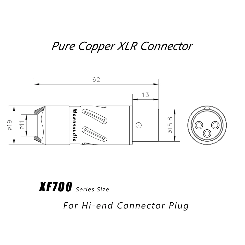 Amplificador, Cabo de Áudio para Microfone, XM700R, XF700R, 3Pins