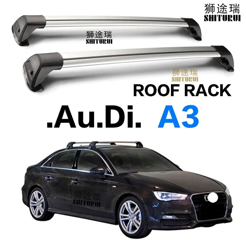 Barres de toit Aluminium Noir pour Audi A3 Sportback de 2013 à