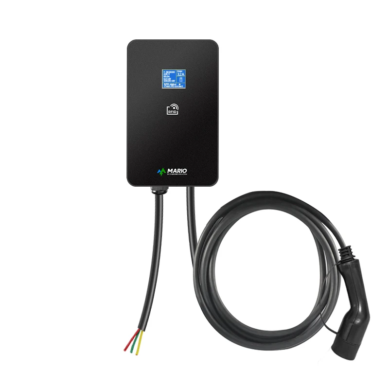 

electric vehicle charging station Type2 wall-mounthed electric car ev charger fast charging wallbox LCD Display charger