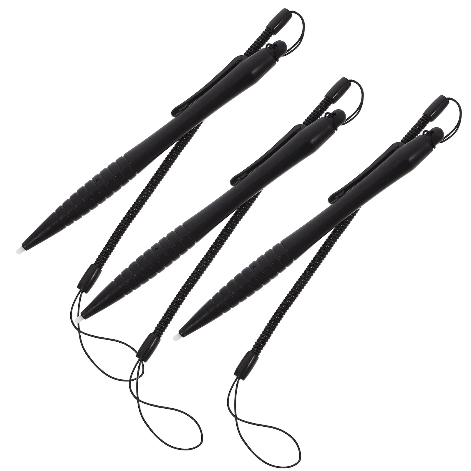3Pcs 저항성 스타일러스 펜 안티 분실 스프링 로프 그리기 쓰기 태블릿 노트북 휴대 전화 스타일러스 용 고정밀 터치 펜