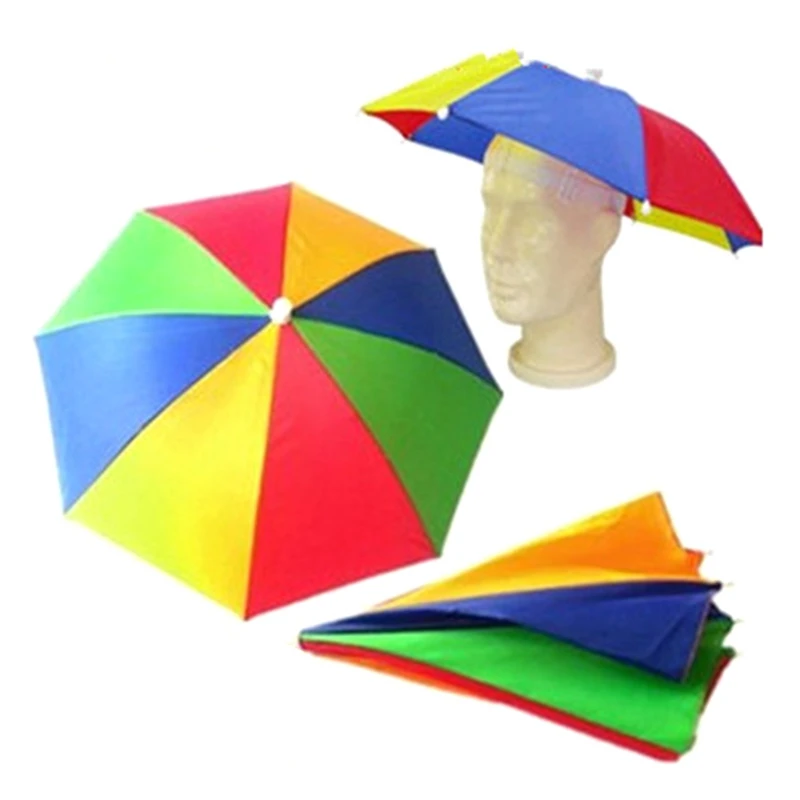Umbrella Hat Foldable Outdoor Headwear for Women Men Fishing Camping Beach