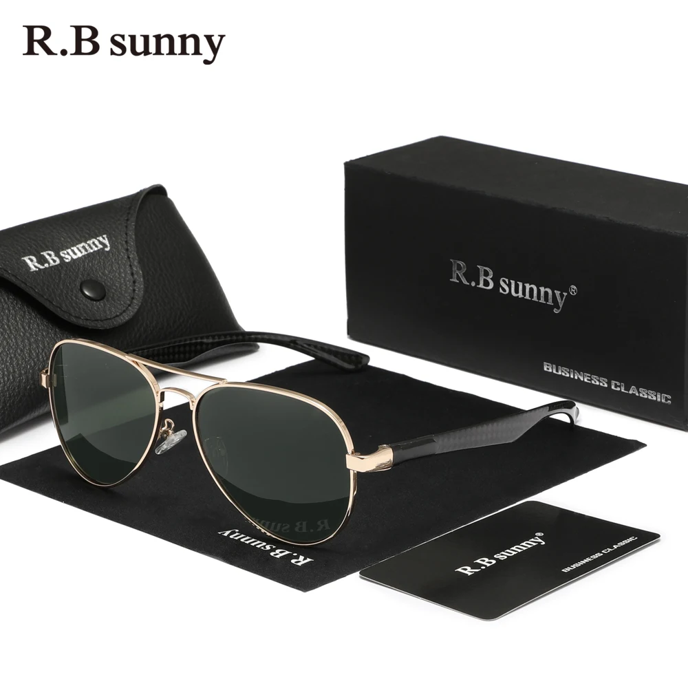 RBsunny 남성용 파일럿 선글라스, 클래식 Uv400 보호 편광 안경, 여성 HD 럭셔리 운전 안경, 디자인 신제품