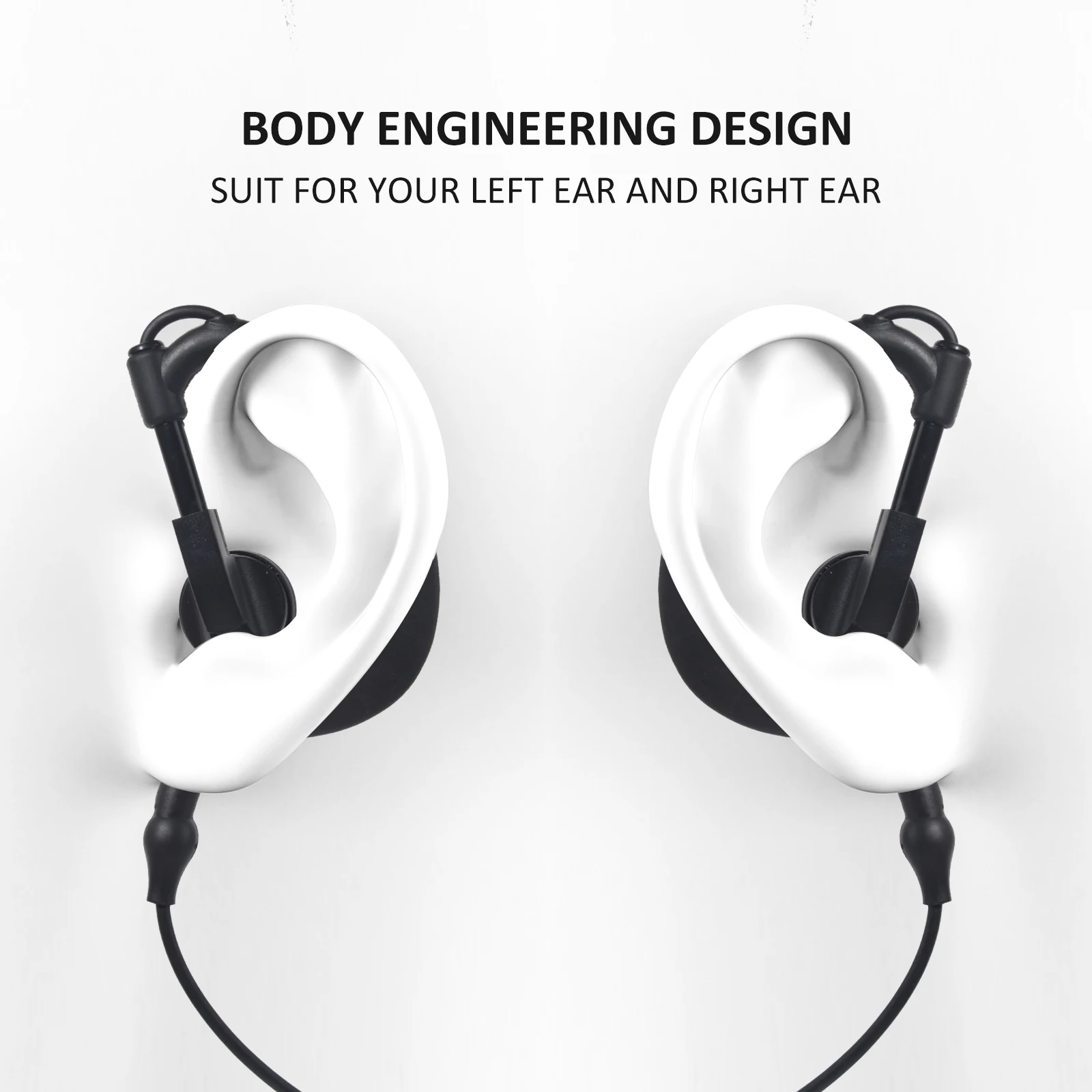 Motorola Radio Earpiece 5-Pack - G-Shape Surveillance Headset With Mic & PTT