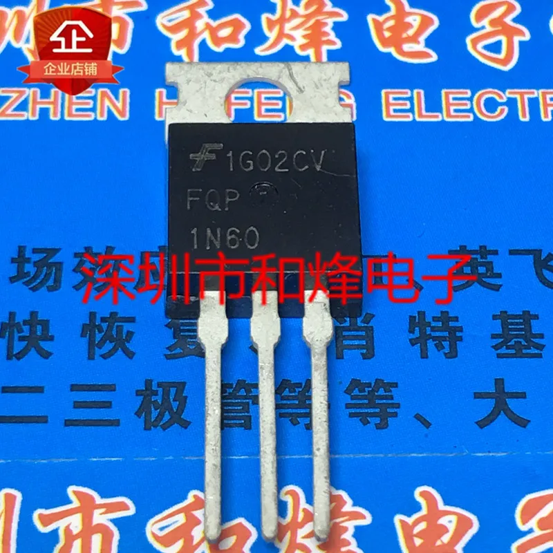 

30 шт. Оригинальный Новый FQP1N60 TO-220 1.2A 600V