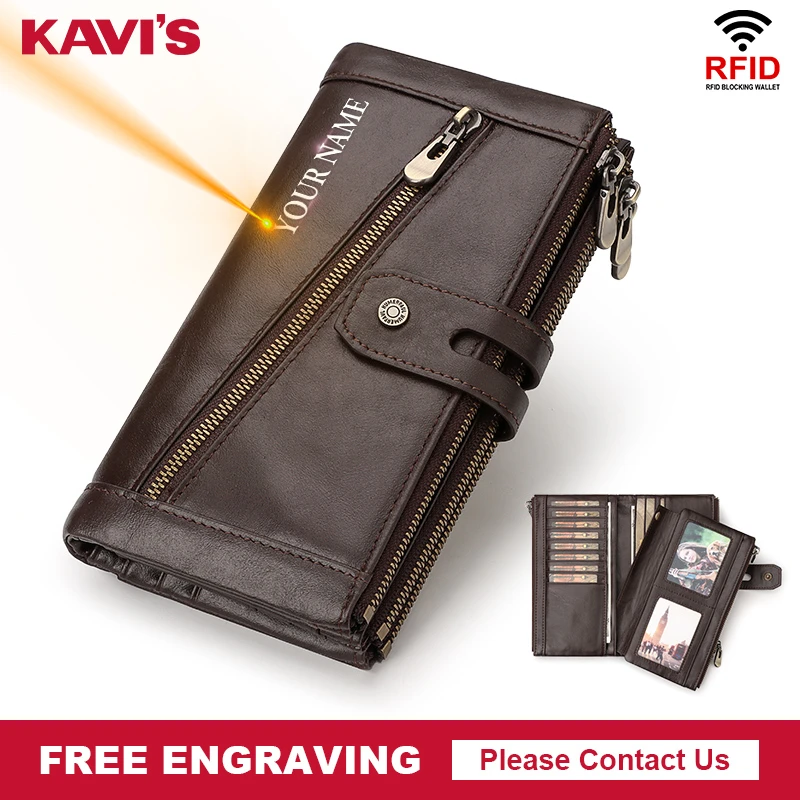 Long Wallet Men Large Capacity Clutch Wallets with Phone Pocket RFID