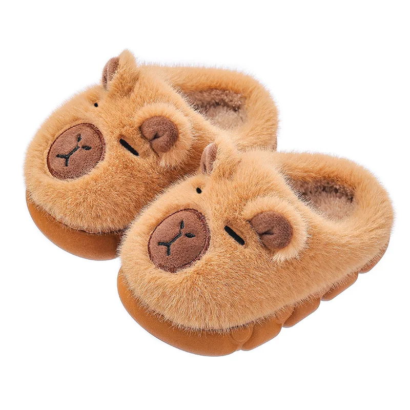 Children's Cartoon Winter Slippers Indoor Home Fluffy Slippers Boys Girls