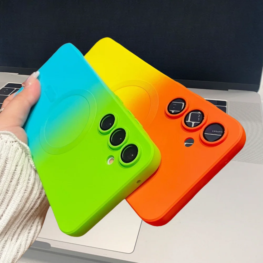 Gradient Soft Magnetic Phone Case with MagSafe-Compatible Cover