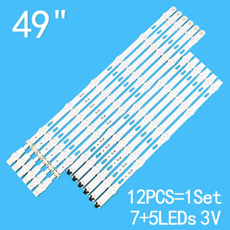 for ue50ku6300 ue50ku6079k ue50mu6125 ue50mu6170 ue50mu6179 ue50mu6192 ue50mu7000 cy gk050hgn v6du 500dca r2 bn96 39658a  New 12PCS/lot For Samsung 49