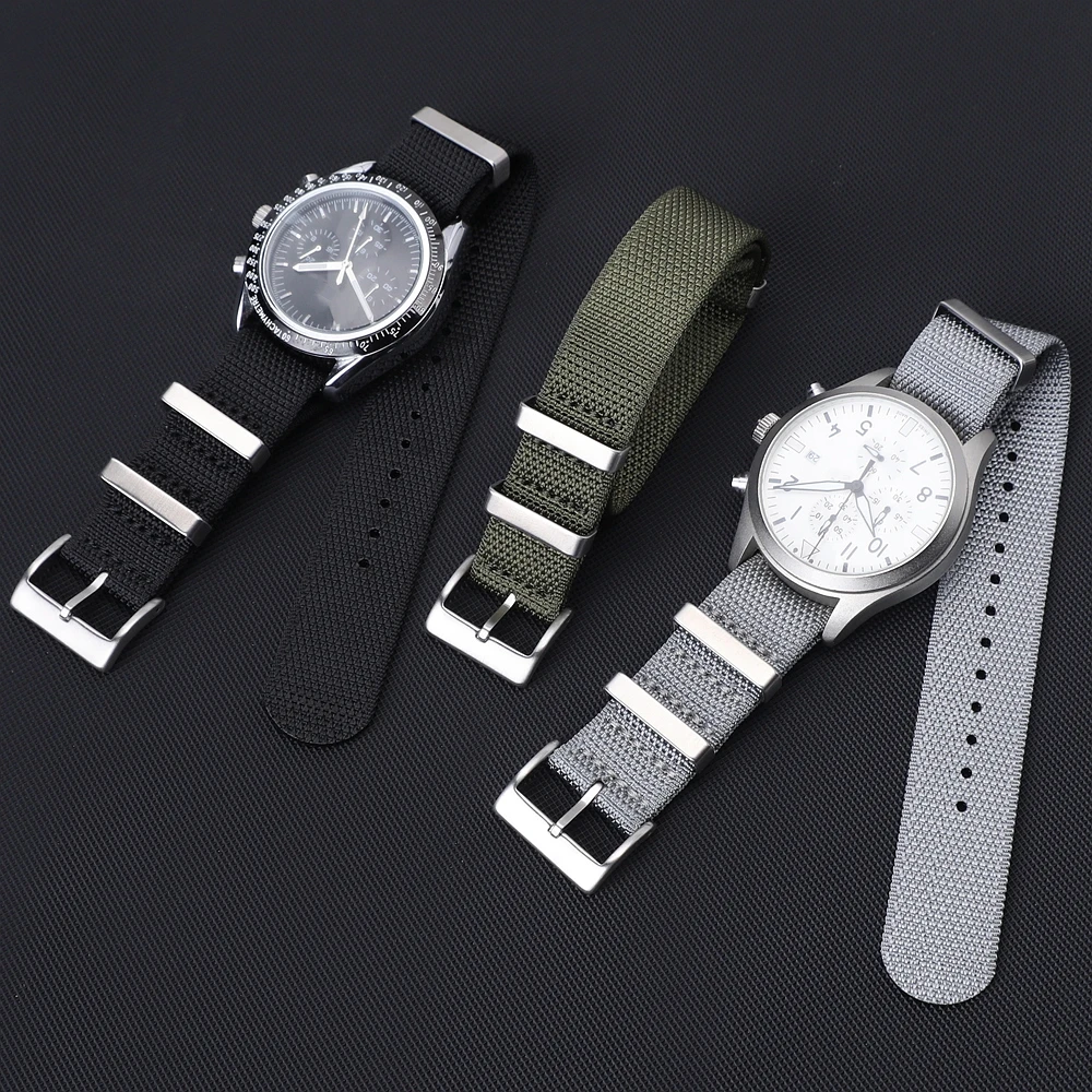 Enhanced Nylon Braided Sport Watch Strap - Durable Fabric Wristband Belt