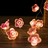 30LEDS Cherry Blossom Fairy String Lights Pink Landscape ligh Flower String Lamps For Outdoor festival Christmas Decorationts 5