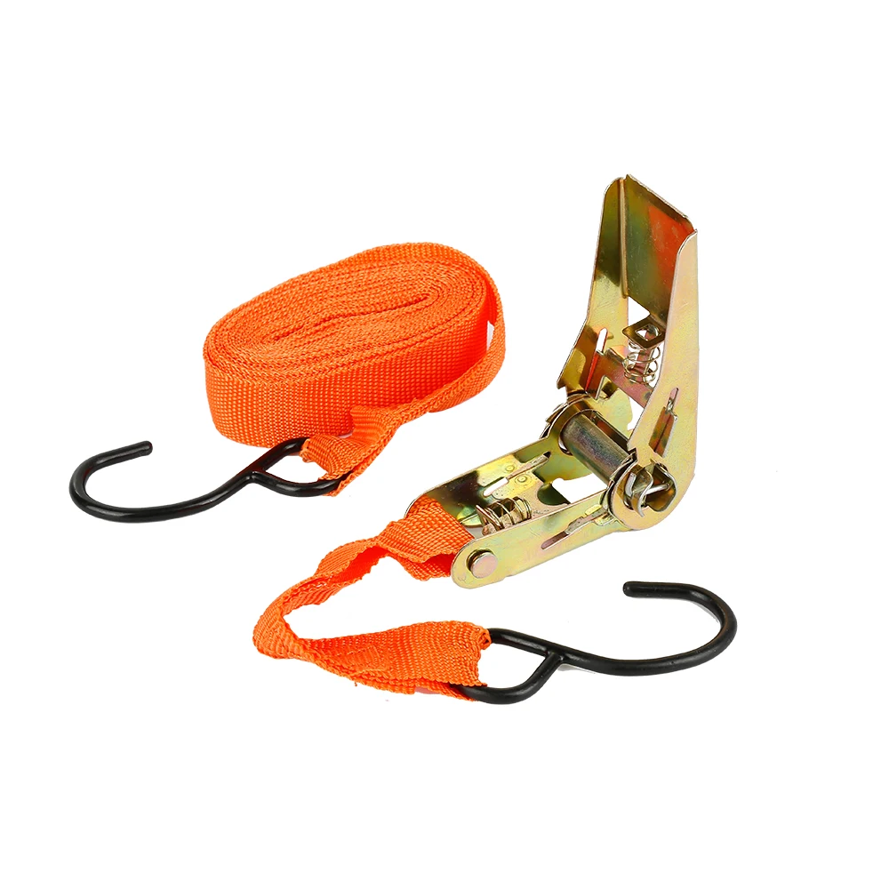 Ratchet tie down cargo Straps lashing package Webbing Hold Secure Ratchet Belt Straps Moving Hauling Truck Motorcycle