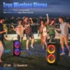 W-KING Portable Bluetooth Speakers 80W RMS Party Wireless Boombox/4 Drivers(2*4.04'' Woofer), Huge 105dB Sound 24H Playtime 5