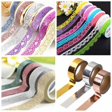 

Kawaii Glitter Matte Lace Tape Book Decor Washi Tape Scrapbooking Card Adhesive Paper Sticker DIY Craft Gift Party Decoration