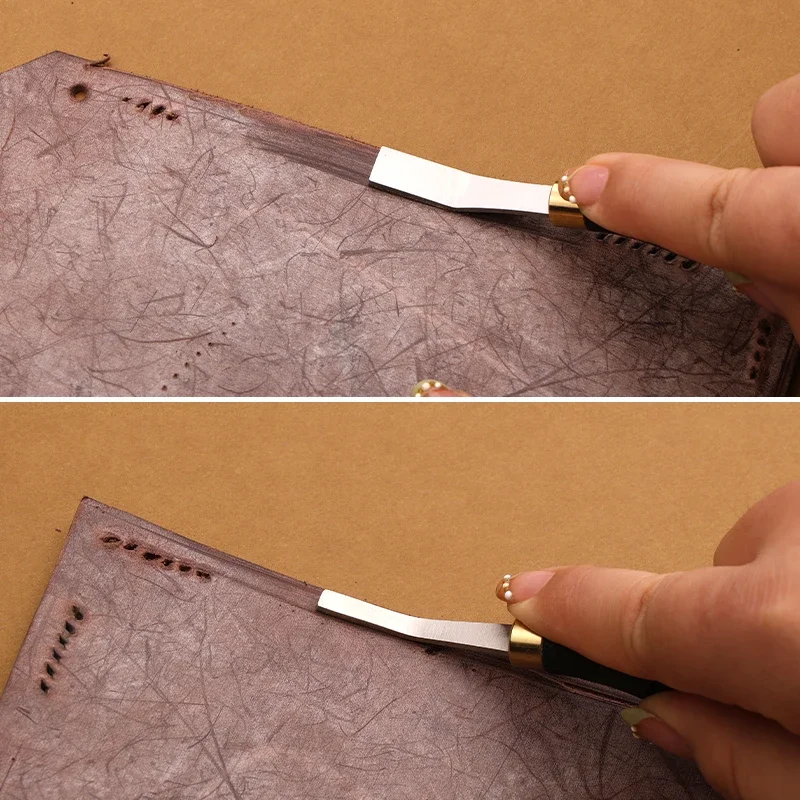 1PC Silicone Handle Rough File Leather Tool DIY Leather Surface Edge Treatment Polished Rough Sun Grain ,3/5mm