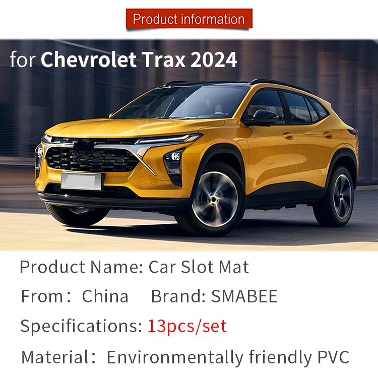 LUCKEASY für Chevy Chevrolet Trax 2024 2025 Auto-Türschlitz-Matte Rutschfeste Türfach-Auskleidung Innenraum-Zubehör 13-teiliges Set – Detail 2