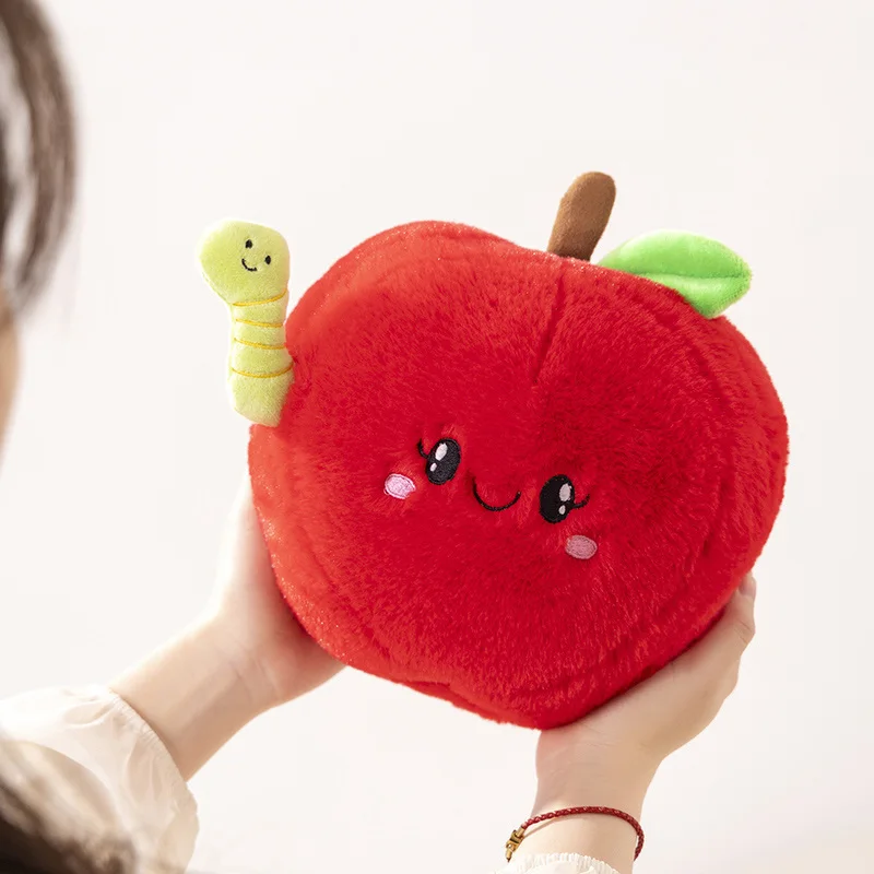 Cute Fruits Plush Toy Cartoon Stuffed Plants Simulation Apple Lemon Watermelon Food Plushies Doll Anime Soft Kids Toys HomeDecor