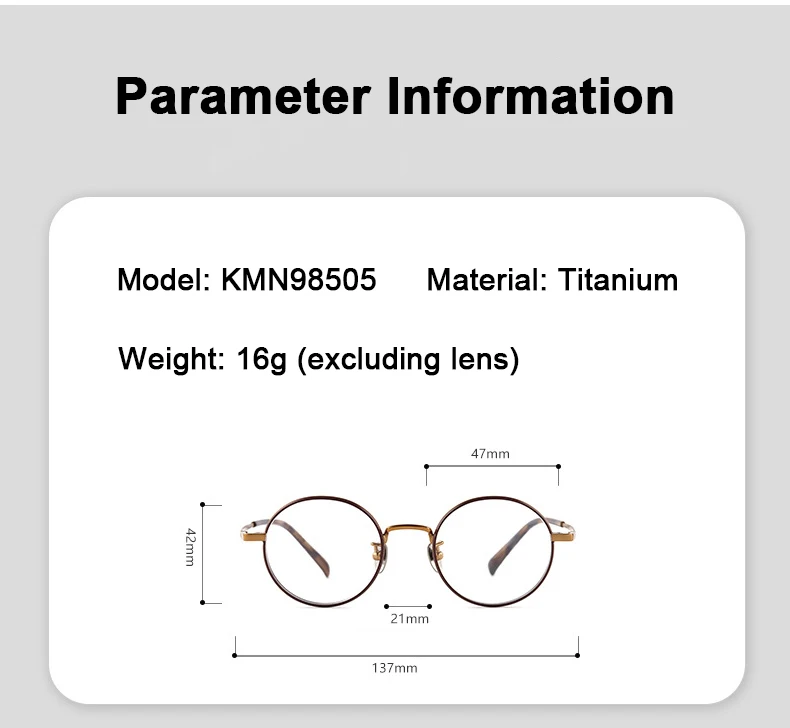 Marke Designer Nische Design Retro Luxus Ultra-licht Reinem Titan Brille Rahmen Kleine Gesichter Oval männer Und frauen brillen – Detail 8