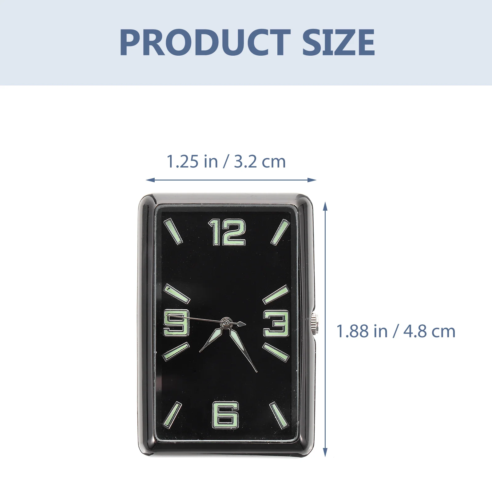 Adhesive Analog Clock Car Dashboard Tiny Clock Square Ornament For dashboard clock dashboard adhesive clock