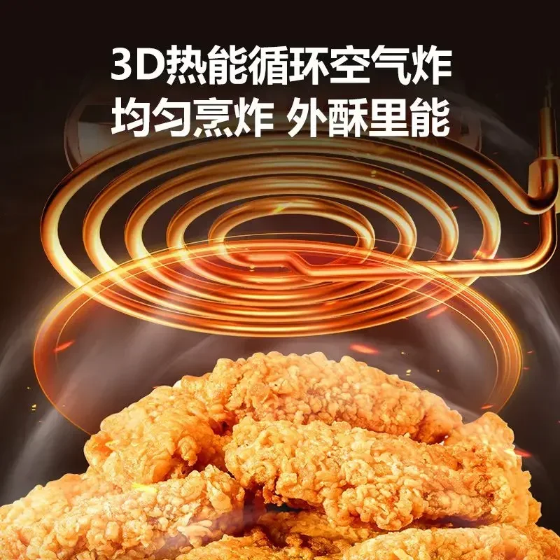 New No-Turn Air Fryer: Household. Large Capacity. Visual. Oil-Free. Intelligent Automatic. Multifunction Oven All-in-One. 5