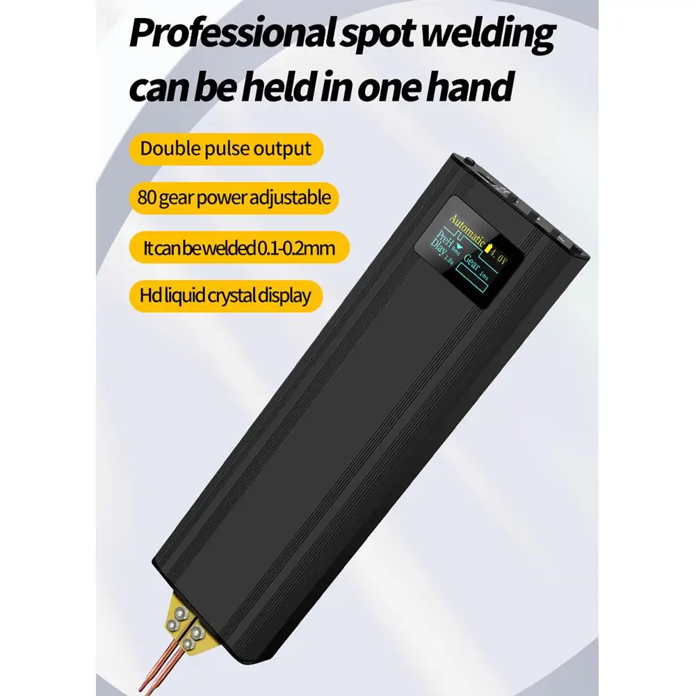 

Portable Handheld Battery Spot Welder 5000mah Adjustable Levels Digital Display For 18650 Lithium Battery Welding