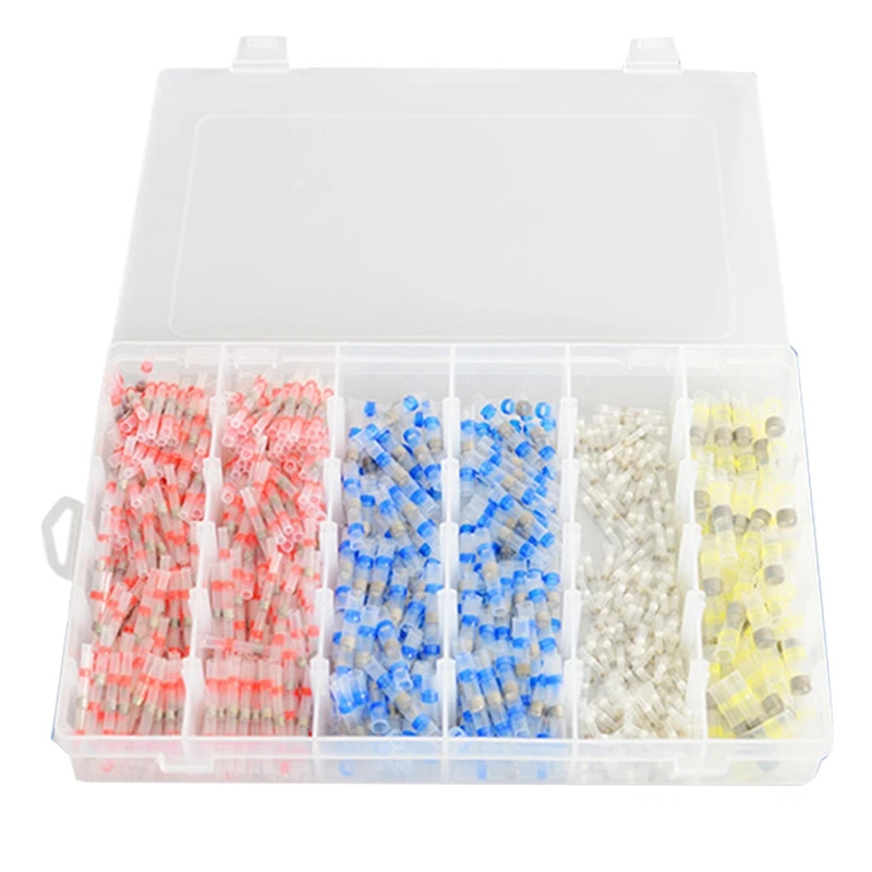 

800Piece Heat Shrinkable Solder Ring Terminal Waterproof Solder Ring Heat Shrinkable Terminal