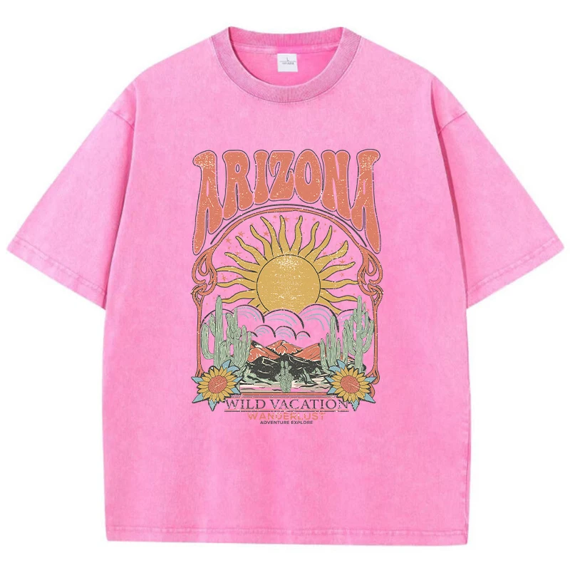 Women's Vintage Arizona Wildlife Graphic T-Shirt - Casual Loose Fit Cotton Tee
