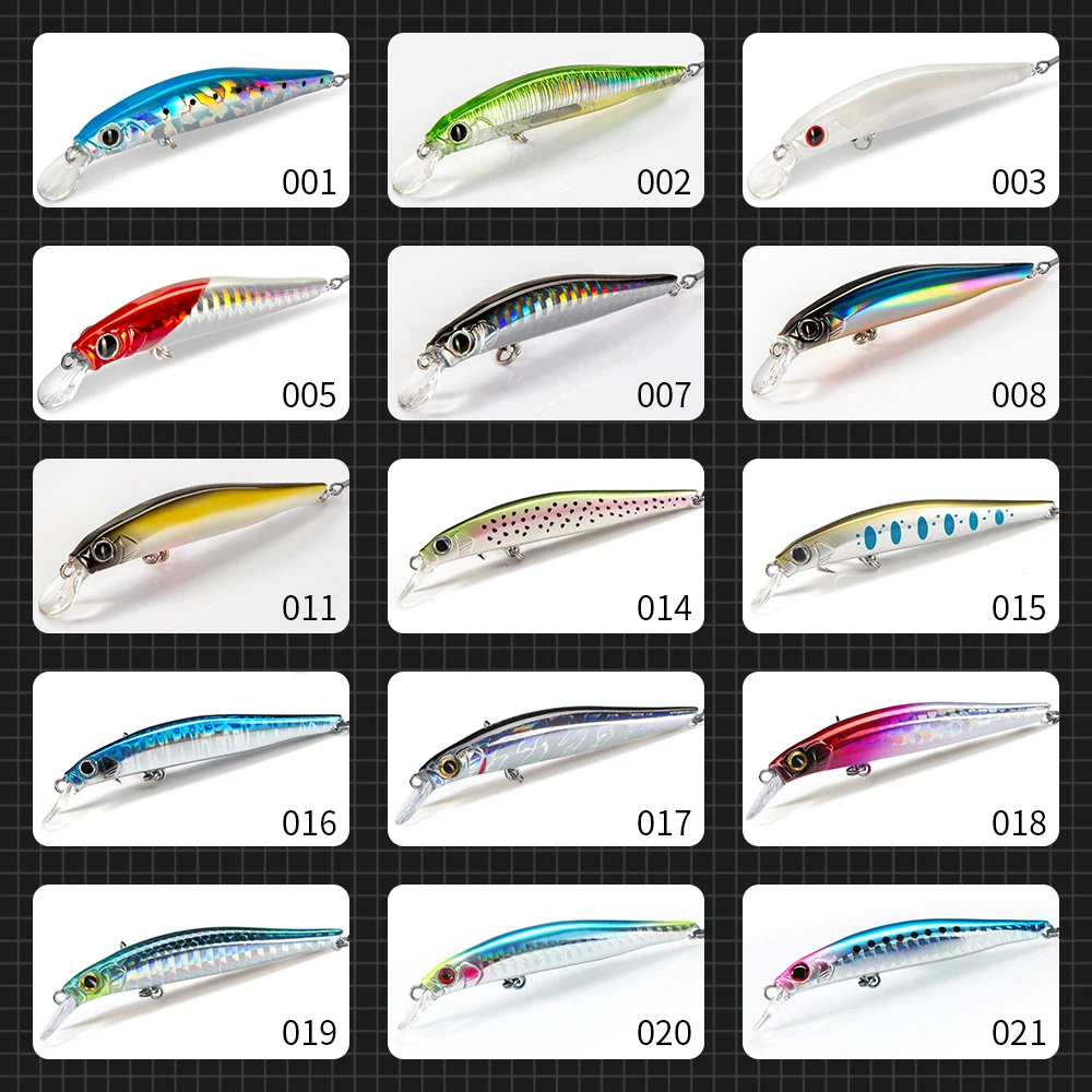 Hunthouse Künstler Minnow Angeln Locken 70/80/105mm Sinking Jerkbait Wobbler Harter Köder Angelgerät Pesca für Bass Forelle LW401 – Detail 11