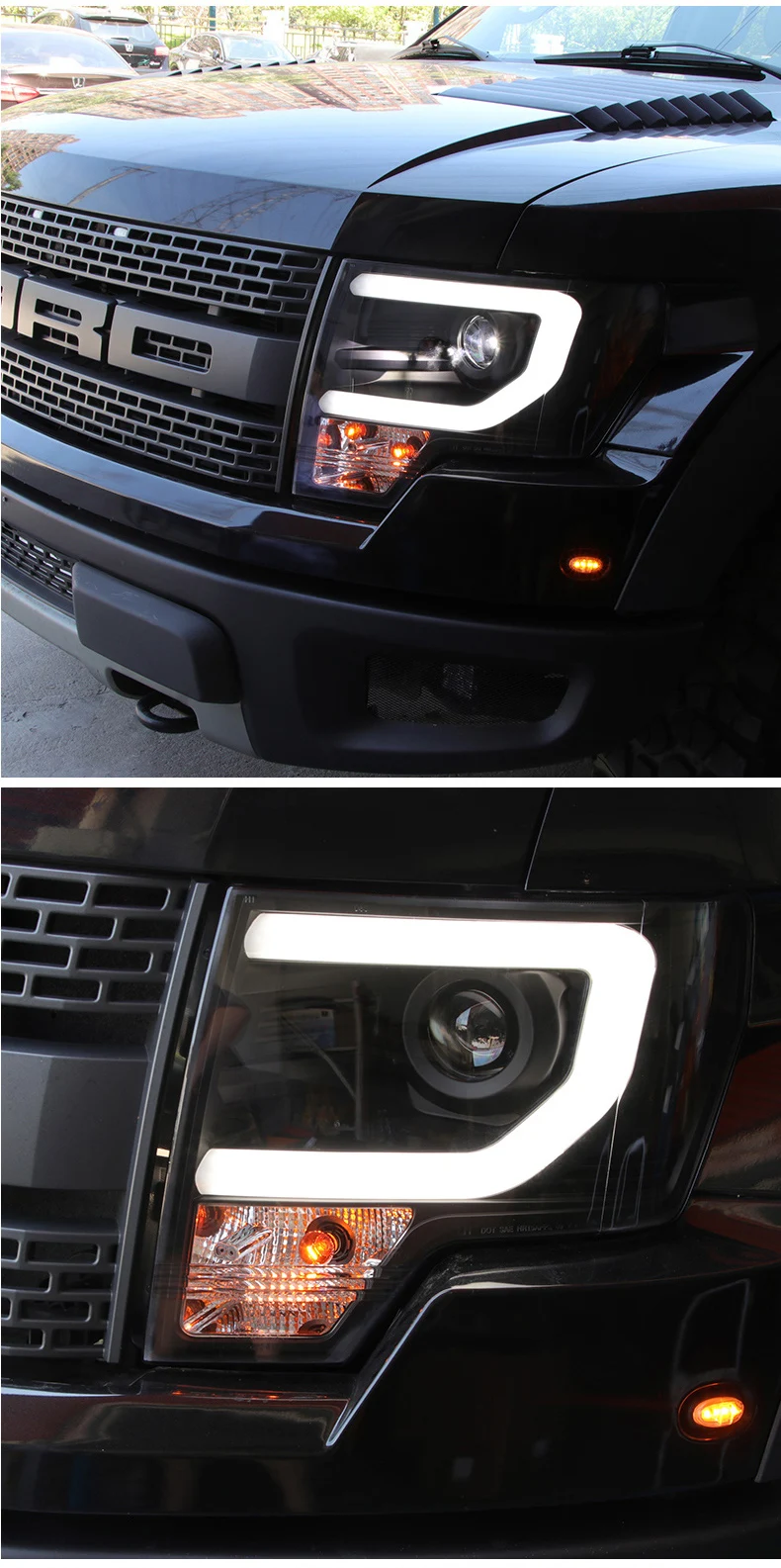 AKD Head Lamp for Ford Raptor F150 LED Headlight 2008-2014 Headlights F150 DRL Turn Signal High Beam Angel Eye Projector Lens