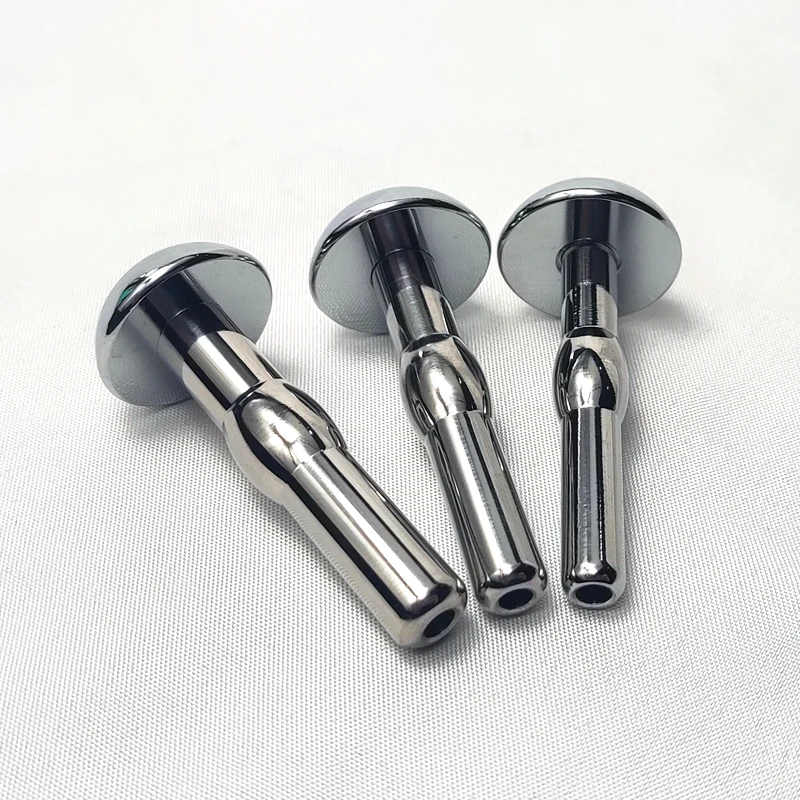 Penis Sex Toys 3 Size Shower Head Metal Urethral Catheter Male Urethral Dilator Hollow Penis Plug Stimulation Sounding Masturbator Sex Toys Men