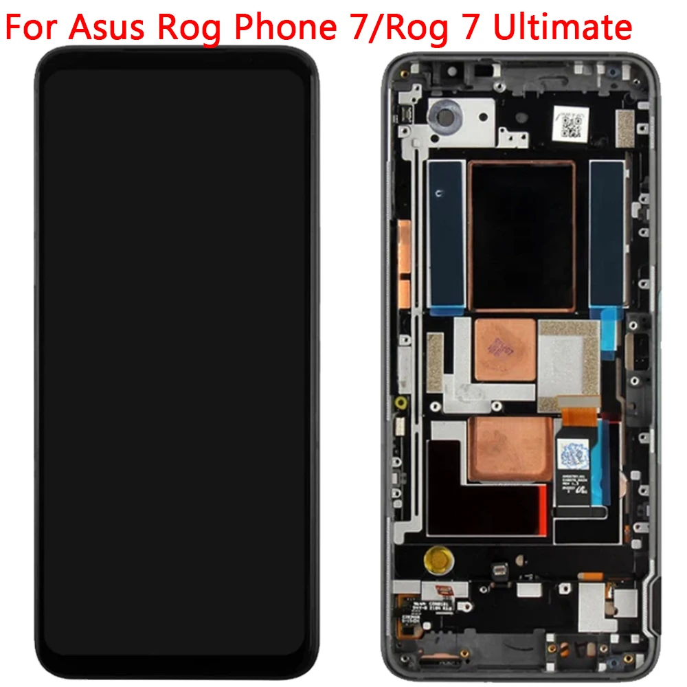 

New 6.78" Asus Rog 7 LCD AMOLED Original For Asus Rog Phone 7 Ultimate LCD Screen Display Touch Panel With Frame Replacement