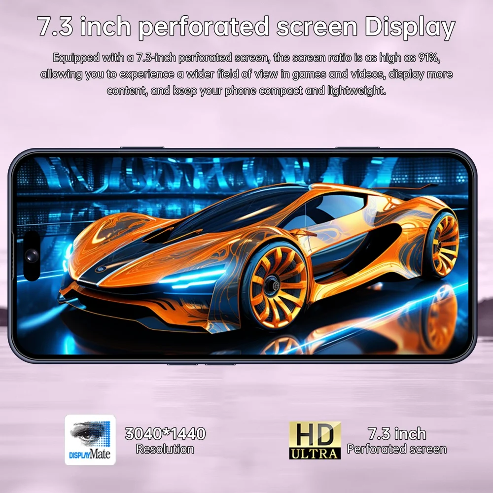 K-Touch Smartphone 5G For M18 Pro Max Smart Mobile Phones 5G Dual Sim Android 22G+2TB 7.3inch Cell Phone 16+48MP Face Unlocked 7800mAh Battery Cellphone