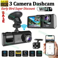 3Channel Car DVR 1080P Dash Cam for Cars WIFI APP Video Recorder Dual Len car recording camera Rear View Camera Car accessory