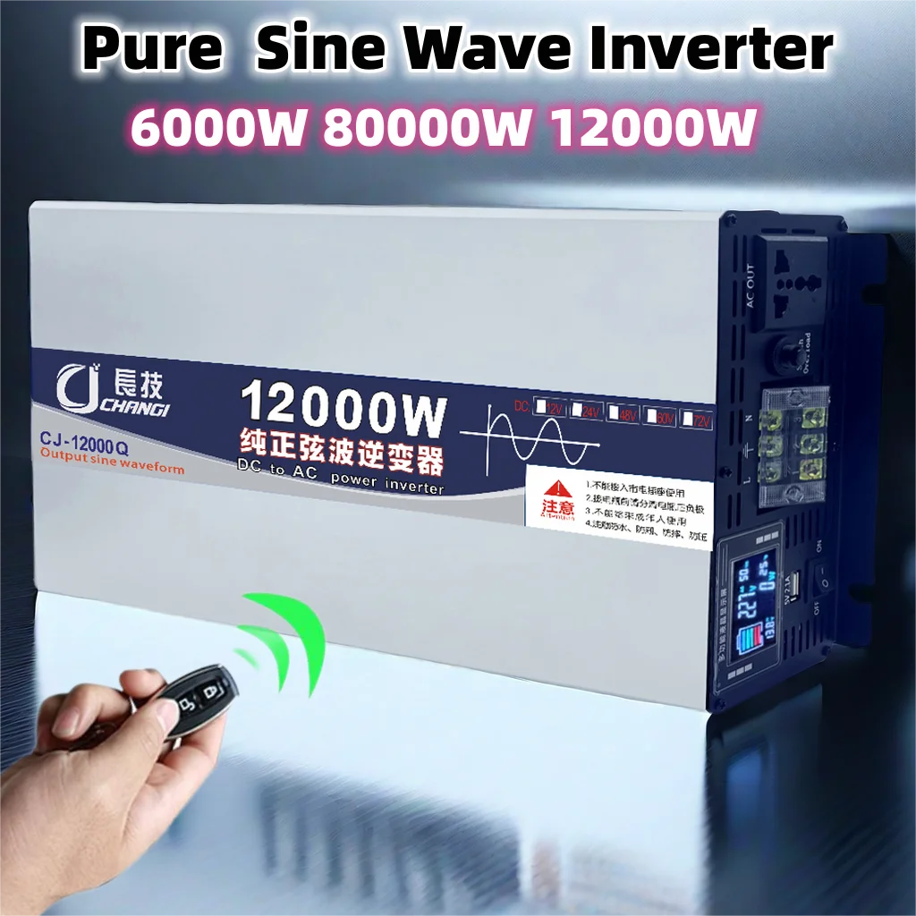 Pure Sine Wave Inverters 10000W 12000W Power Car Solar Inverter 12V 24V ...