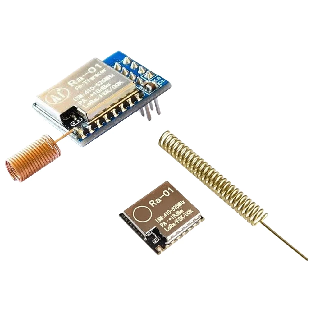 RA-01 SX1278 LORA 스프레드 스펙트럼 무선 모듈 433M 시리얼 RA-01 모듈 SPI 인터페이스 최대 거리 15KM(스프링 안테나 포함)
