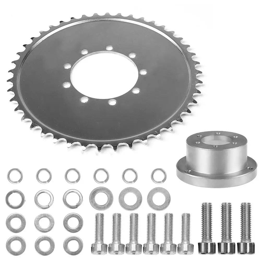 Rear Hub Adapter Sprocket 44T for Gas Motorized Bicycle Wheel 2 Stroke Engine Kit Bicycle Hub Adapter Sprocket