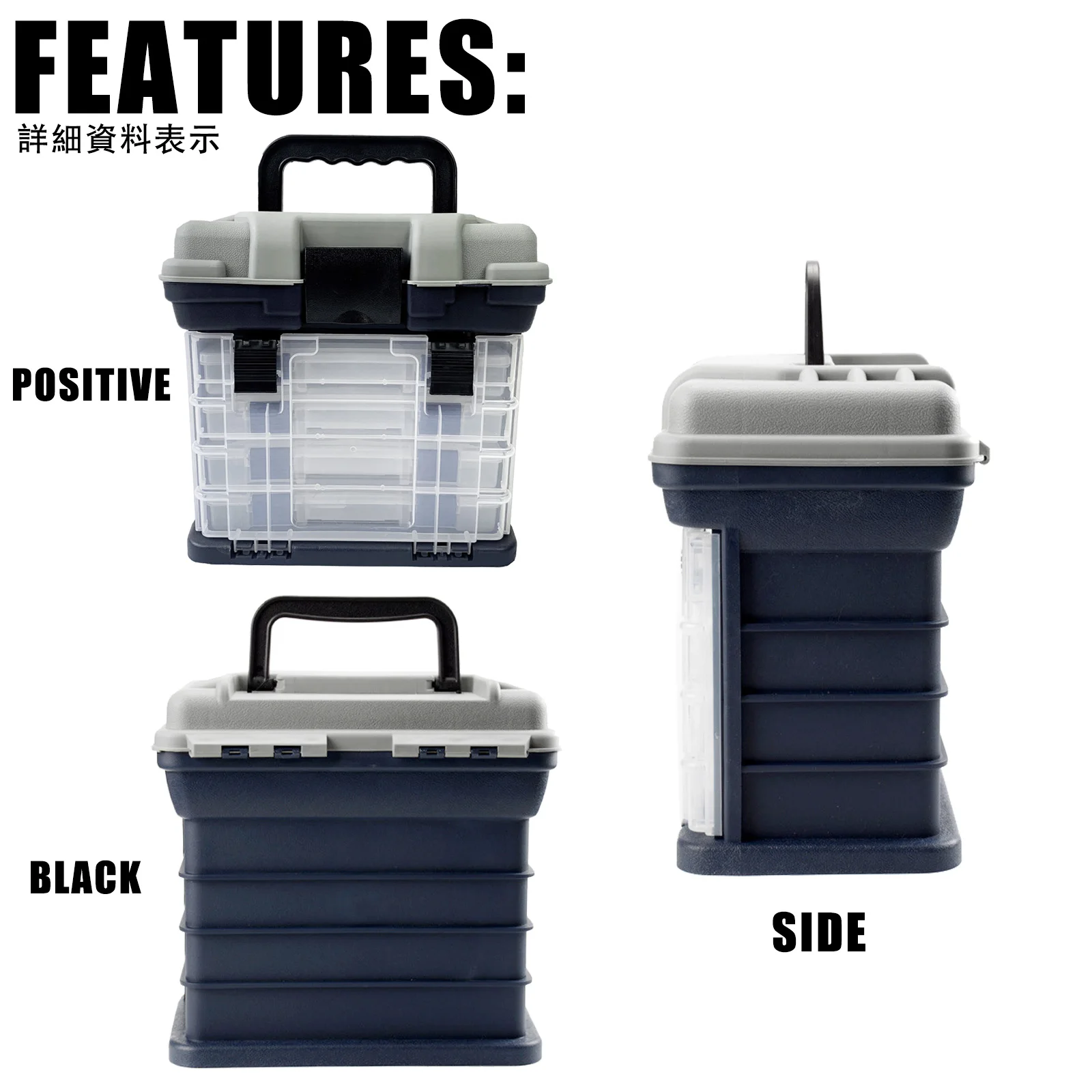 2023 multifunktions Big Lure Angeln Box Multi-stöckige Fächer Kunststoff Zubehör Tackle Container Fall Einstellbare Organizer – Detail 7