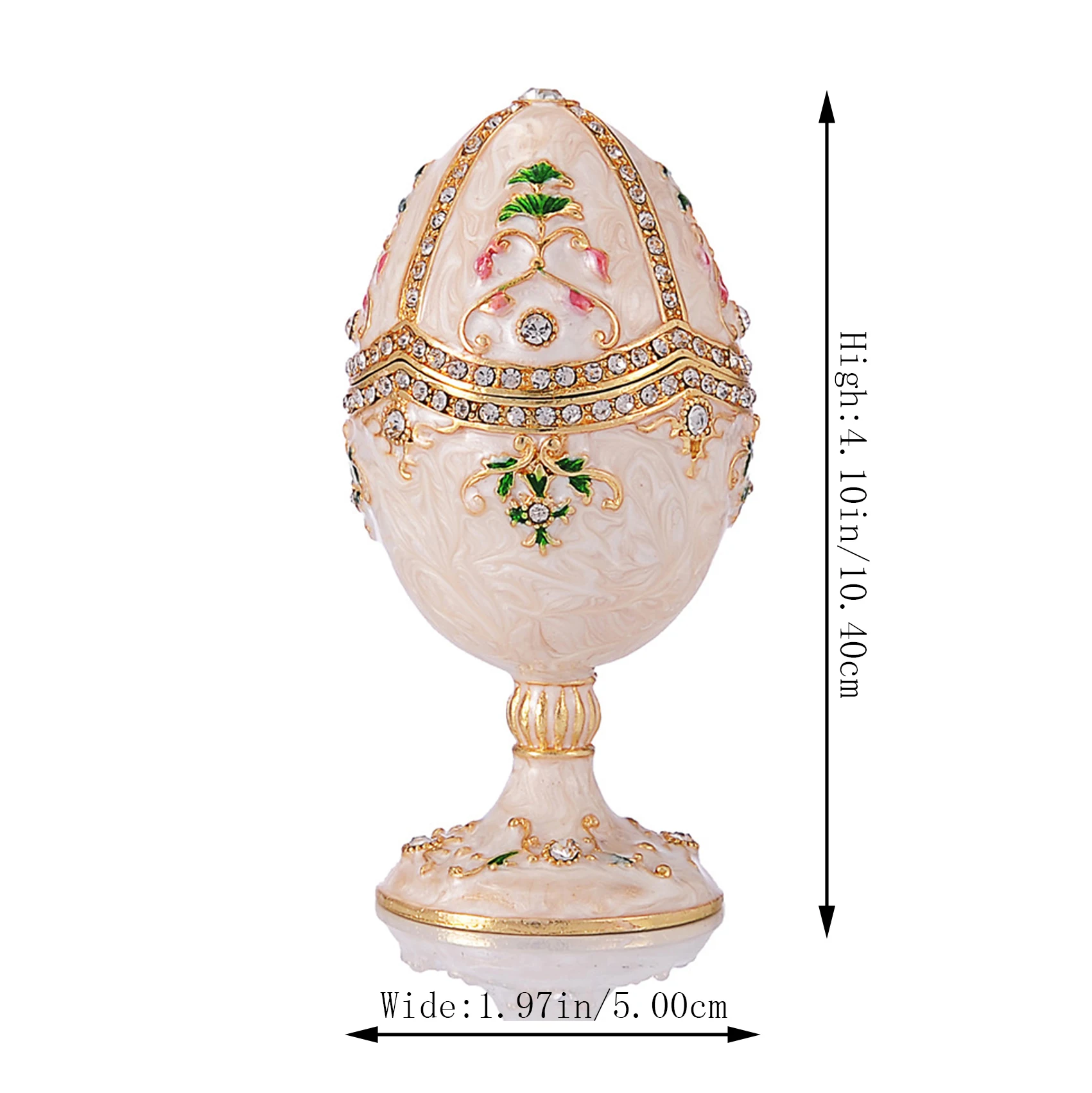 Qifu Nuovo Arriva Di Pasqua Fabergé Stile Uovo Trinket Box Puro E Romantico Per La Decorazione Di Nozze