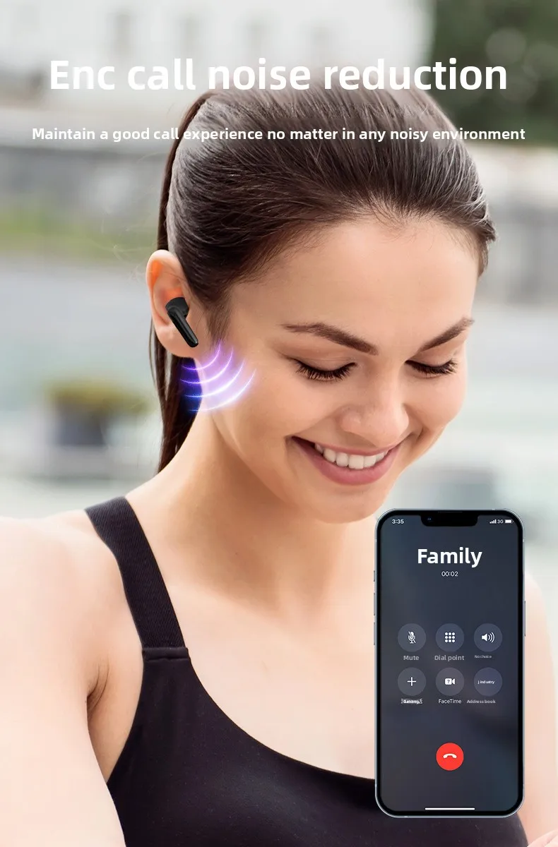 Hot-Selling Bluetooth Earphones6Mai Noise Cancelling Sports Semi-In-Ear Wireless