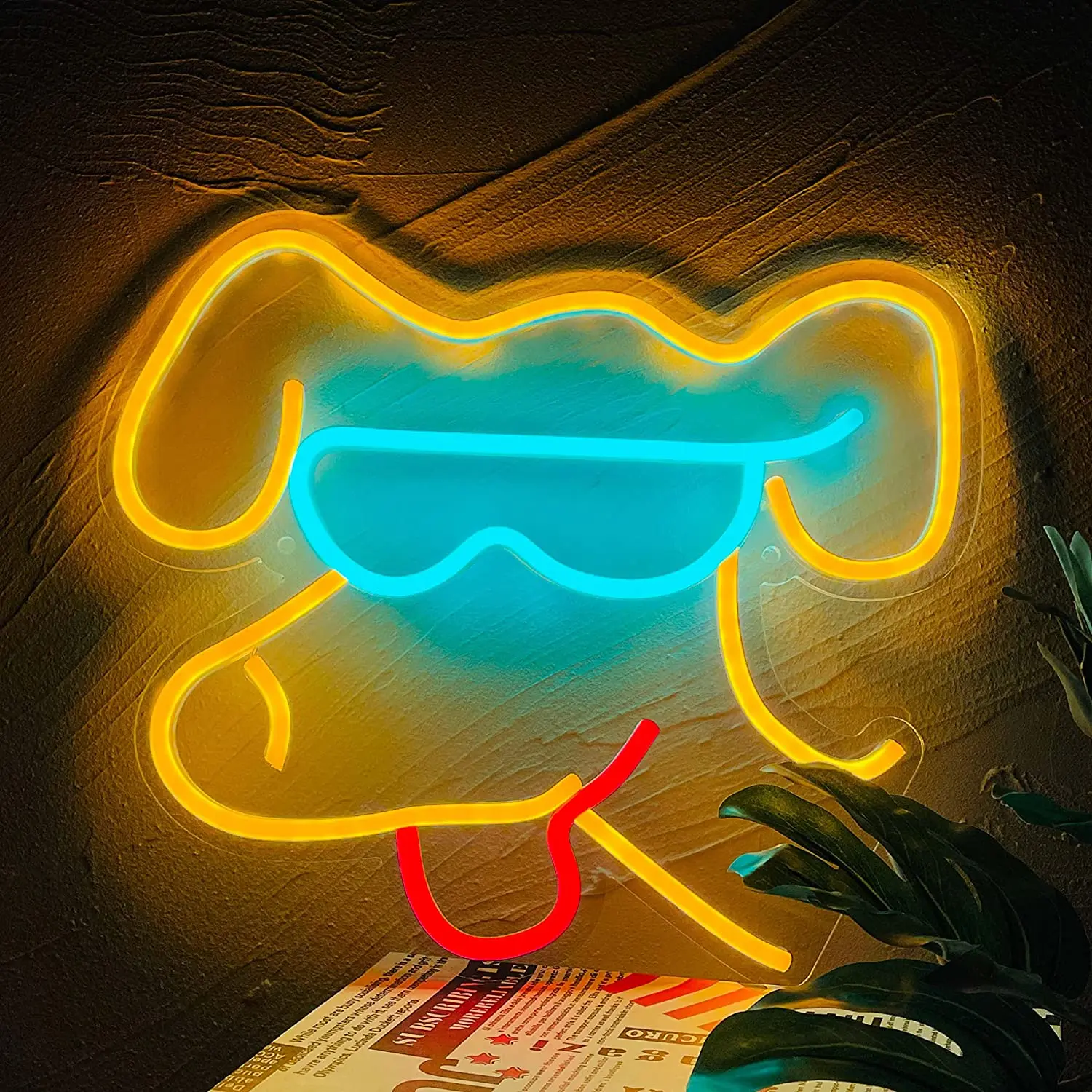 

Dog Neon Sign USB Powered for Kids Room Wall Art, Animal LED Neon Light Dimmable for Pet Shop Birthday Gift