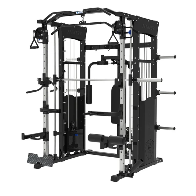 2022 Commercial Squat Rack Multi Functional Strength Training Equipment Gym Smith Machine Per Uso Domestico