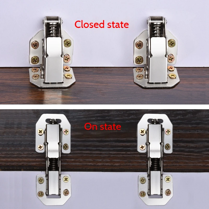 Description Picture 3 of itemCabinet Hinge 90 Degree 3inch No-Drilling Hole Cupboard Door Hydraulic Hinges Soft Close With Screws Furniture Hardware