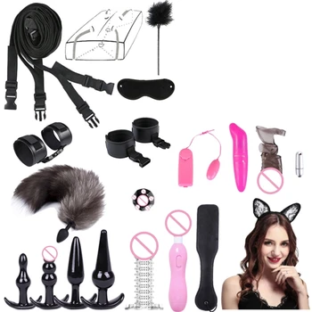 Slave Restraint Set Special Bundled Binding Set Bondage Suit Yoga Sm Kit Sex Toys Vibrator Cosplay Outfit Plug Suit 2